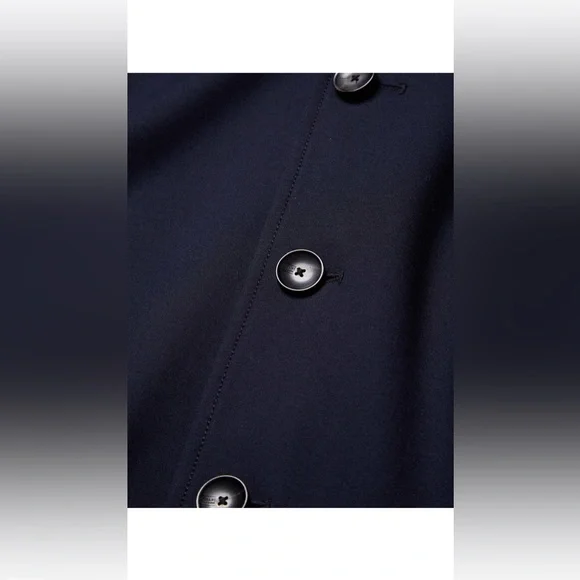 Armani Collezioni Men's Stand Collar Knit Jacket in Dk Navy, L